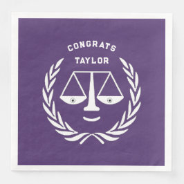 Servilleta De Papel De Cena Fiesta de Grado de Facultad de Derecho Personaliza