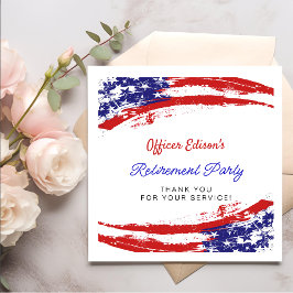 Servilleta De Papel De Cena FIESTA de Jubilación Militar de Bandera Americana 