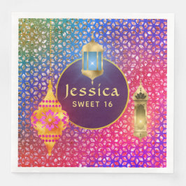 Servilleta De Papel De Cena Fiesta de las noches árabes Patrones mágicos perso