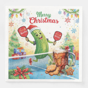 Servilleta De Papel De Cena Fiesta de Navidades de baloncesto con cerveza