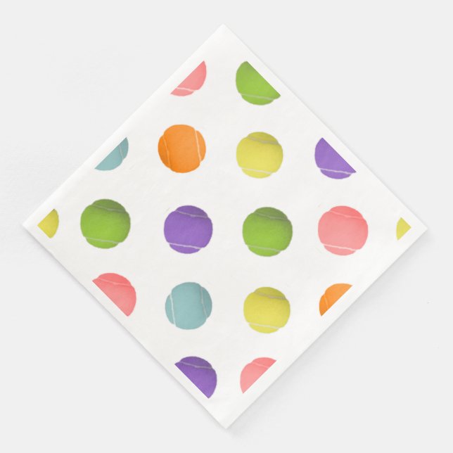 Servilleta De Papel De Cena Fiesta de tenis (Esquina)