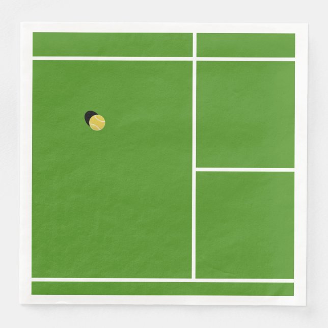 Servilleta De Papel De Cena Fiesta de tenis creativa (Anverso)