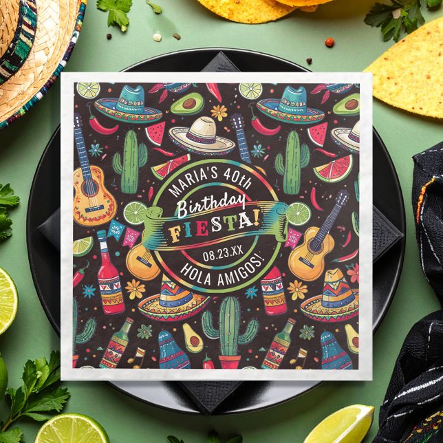 Servilleta De Papel De Cena Fiesta mexicana cualquier motivo de ocasión Patrón (Subido por el creador)