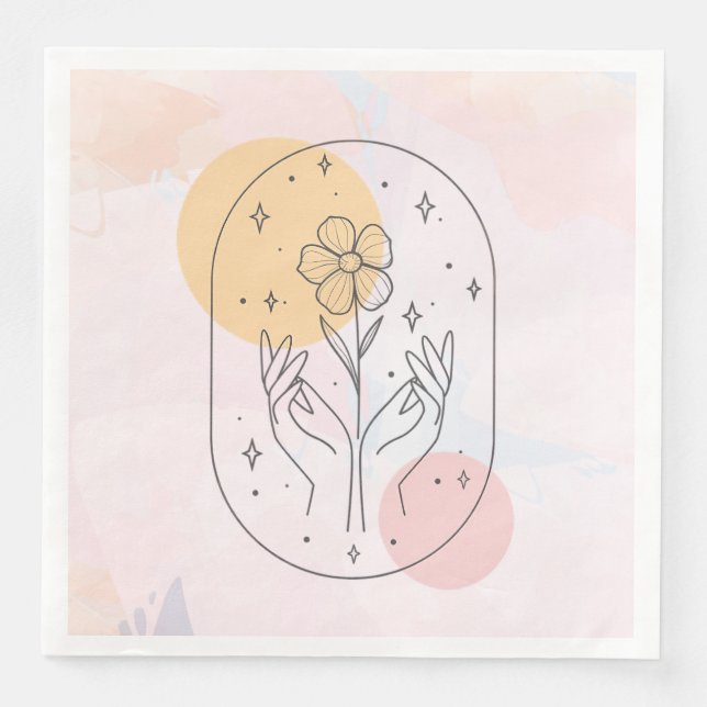 Servilleta De Papel De Cena Flor (Anverso)