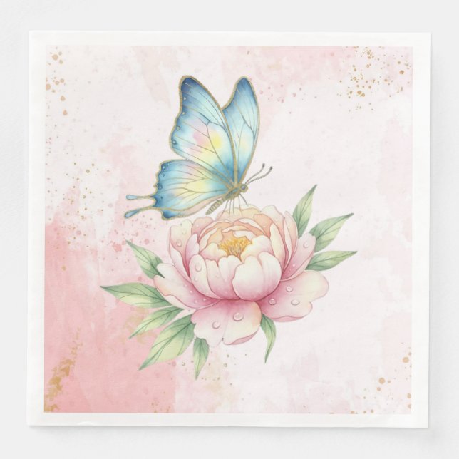 Servilleta De Papel De Cena Flor (Anverso)
