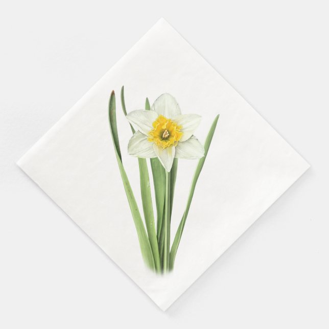 Servilleta De Papel De Cena Flor de Daffodil (Esquina)