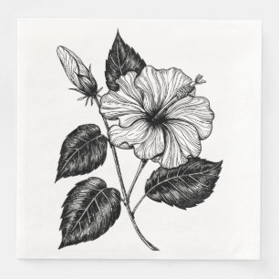 Servilleta De Papel De Cena Flor II de Hibiscus