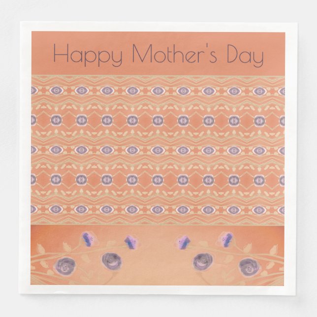 Servilleta De Papel De Cena Floral con estampado (Anverso)