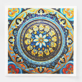 Servilleta De Papel De Cena Floral mallónica española de origen romano