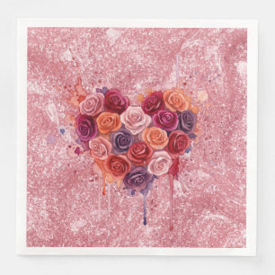 Servilleta De Papel De Cena Flores