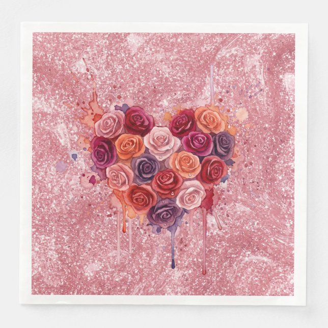 Servilleta De Papel De Cena Flores (Anverso)