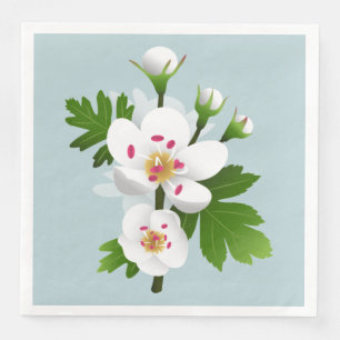 Servilleta De Papel De Cena Flores de espino