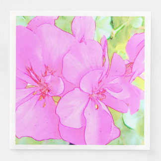 Servilleta De Papel De Cena Flores rosas