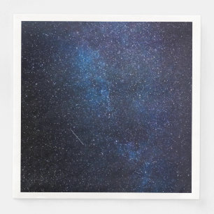 Servilleta De Papel De Cena Fotografía de la galaxia del cielo nocturno de la