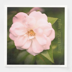 Servilleta De Papel De Cena Fotografía de Rosa de Bonito grande