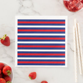 SERVILLETA DE PAPEL DE CENA FRAGMENTOS AZULES BLANCOS PATRIOTAS