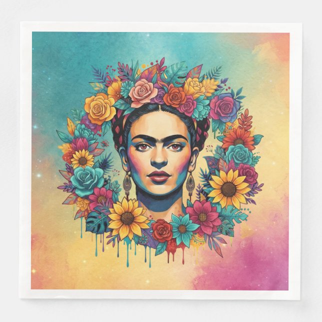 Servilleta De Papel De Cena Frida Kahlo (Anverso)