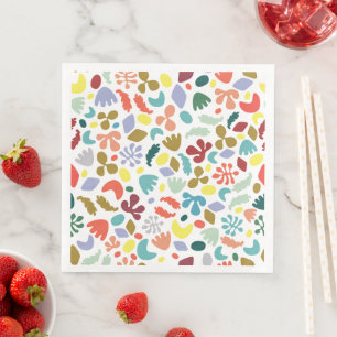 Servilleta De Papel De Cena Fun Stylish Colorful Pattered