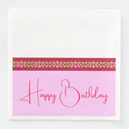 Servilleta De Papel De Cena Fuschia Floral rosa