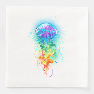 Servilleta De Papel De Cena Gallito arcoiris
