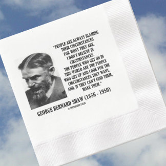 Servilleta De Papel De Cena George B. Shaw No Creo En Circunstancias