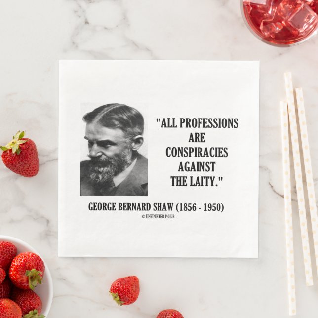 Servilleta De Papel De Cena George B. Shaw Profesores Conspiracias Laity (In situ)