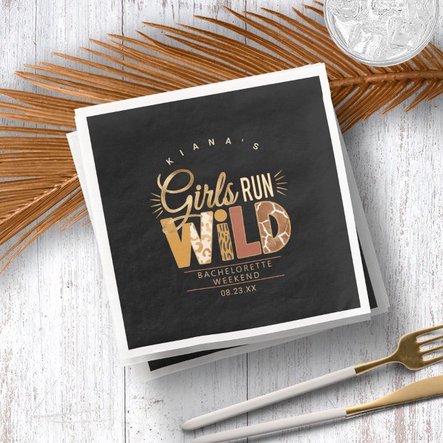 Servilleta De Papel De Cena Girls Run Wild Safari Bachelorette ID1148 (Subido por el creador)