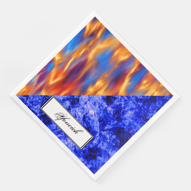 Servilleta De Papel De Cena Glaciem et Ignis por Kenneth Yoncich (Esquina)