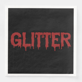 Servilleta De Papel De Cena Glitter in Blood Typografie
