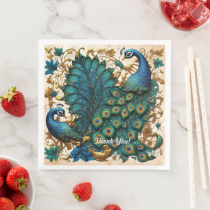 Servilleta De Papel De Cena "Graceful Feather Whimsy"