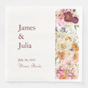 Servilleta De Papel De Cena GRACIAS A Los Blooms