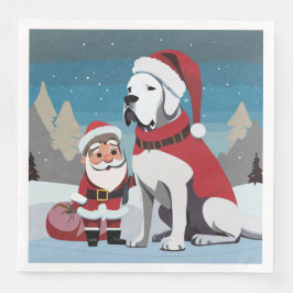 Servilleta De Papel De Cena Gran danés festivo