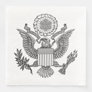 Servilleta De Papel De Cena Gran Sello de los Estados Unidos de América (EE.UU