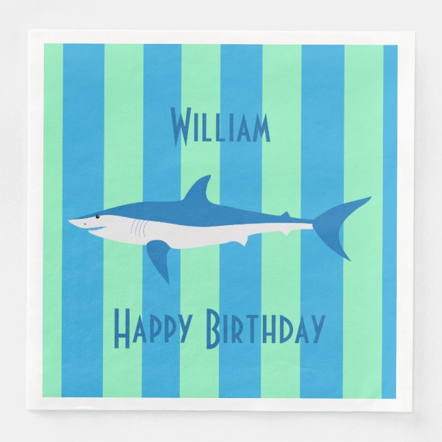 SERVILLETA DE PAPEL DE CENA GUAY SHARK (Anverso)