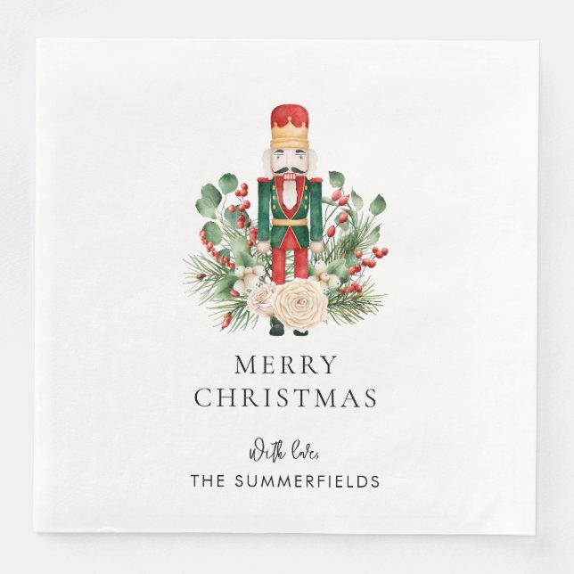 Servilleta De Papel De Cena Guión de Navidades de la familia Nutcracker de per (Anverso)