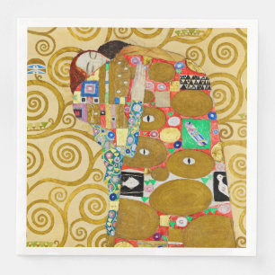Servilleta De Papel De Cena Gustav Klimt Fulfillment Nouveau Couple