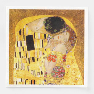 Servilleta De Papel De Cena Gustav Klimt La Pintura Clásica Del Beso