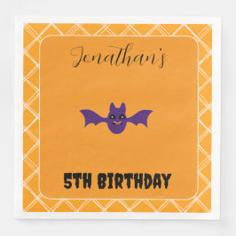 Servilleta De Papel De Cena Halloween Bat Birthday Party Napkins