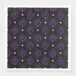 SERVILLETA DE PAPEL DE CENA HALLOWEEN DE PURPLE GÓTICO