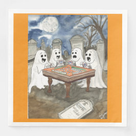Servilleta De Papel De Cena Halloween Mahjong