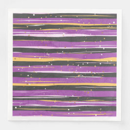 SERVILLETA DE PAPEL DE CENA HALLOWEEN, NARANJA NEGRO PURPLE