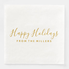 Servilleta De Papel De Cena Happy Holidays Napkin