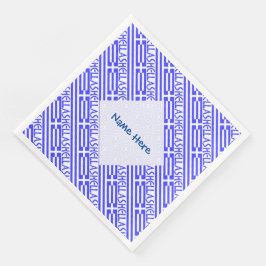 Servilleta De Papel De Cena Hellas Bandera Griega Tiled Blue Personalización