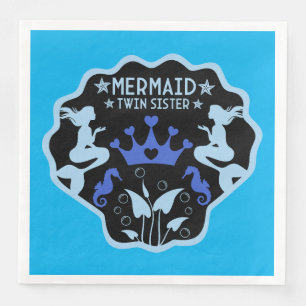 Servilleta De Papel De Cena Hermanas gemelas de Sirena