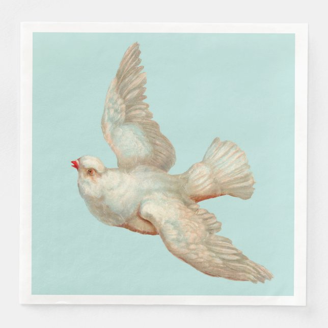 Servilleta De Papel De Cena hermosa paloma blanca (Anverso)
