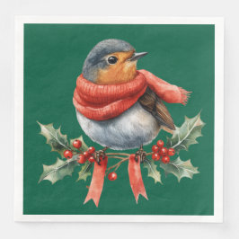 Servilleta De Papel De Cena Hermoso Pájaro Festivo