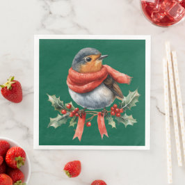 Servilleta De Papel De Cena Hermoso Pájaro Festivo