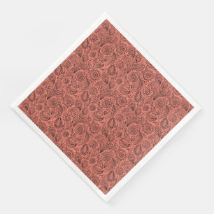 Servilleta De Papel De Cena Hermoso patrón floral vintage de cachemira