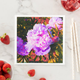 Servilleta De Papel De Cena Hermosos Peonies Rosados