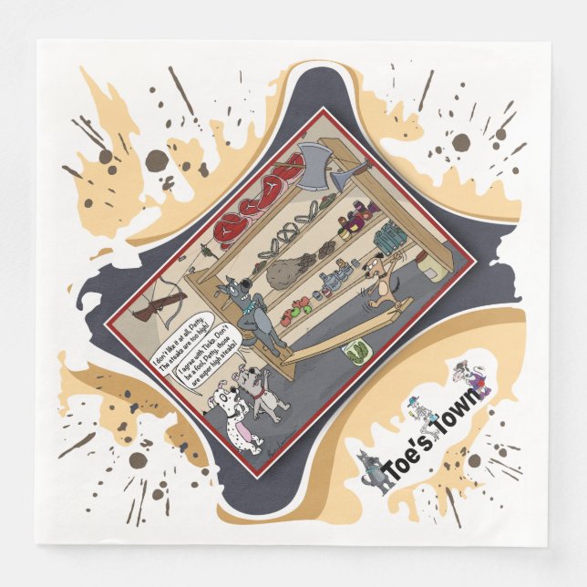 Servilleta De Papel De Cena High Steaks | Friends Dinner Napkin (Anverso)